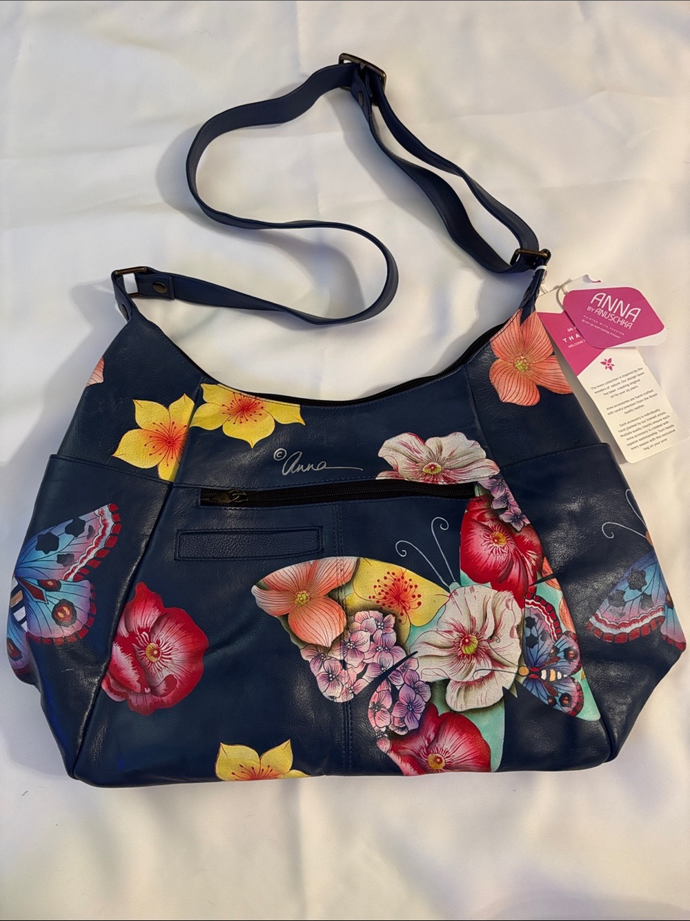 Anna by Anuschka Butterfly mosaic Crossbody Bag